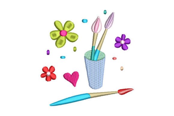 Colored Brushes: A Whimsical Holiday Embroidery Staple