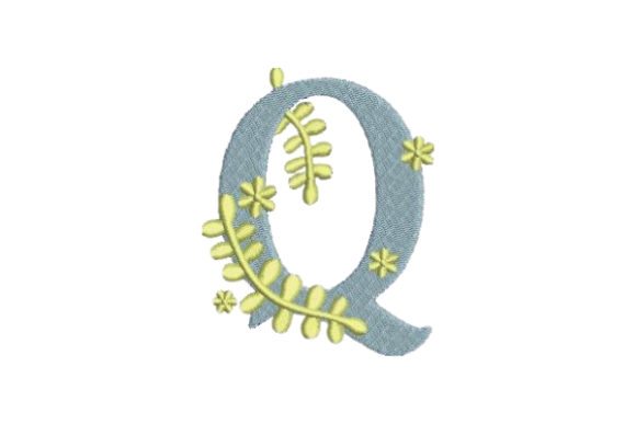 Floral Alphabet Q: A Warm, Elegant Wedding Monogram
