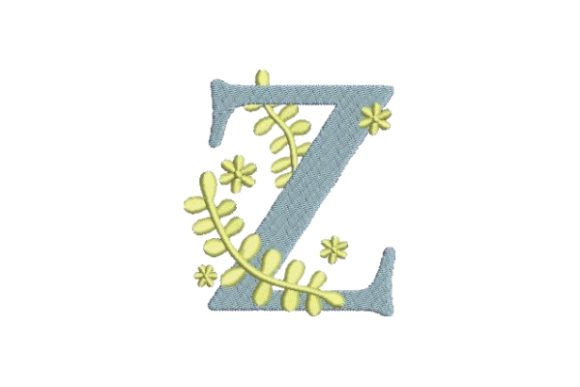 Floral Alphabet Z: Elegant Monogram for Boutique Apparel