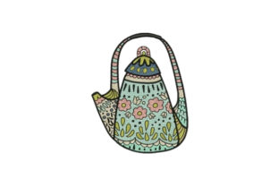 Floral TeaPot: A Thoughtful Embroidery Design for Real Projects