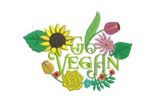 Go Vegan Embroidery Design Review
