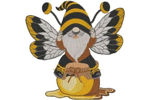 Honey Bee Gnome: A Charming, Practical Embroidery Design