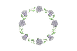 Jacaranda Frame: A Floral Wreath with Heart