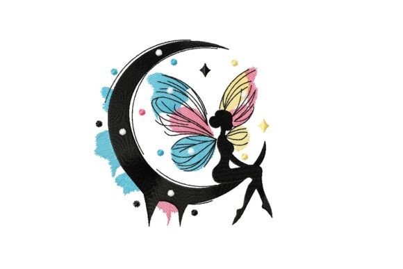 Magic Butterfly Fairy Embroidery Design