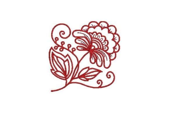 Redwork Flower: A Timeless Embroidery Staple for Handmade Gifts